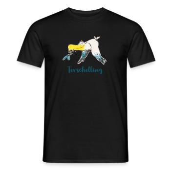 Lustige Möwe von Terschelling - Männer T-Shirt - Schwarz - Vorne - AI Model Male 178 light (178cm)