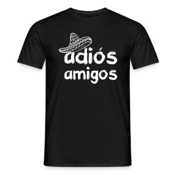 adiós amigos, white - Männer T-Shirt - Schwarz - Vorne - AI Model Male 178 light (178cm)