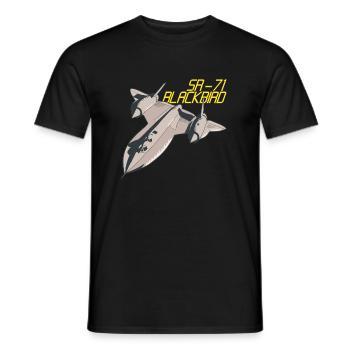 SR71 Stealth Jet USA Flagge Blackbird 4. Juli - Männer T-Shirt - Schwarz - Vorne - AI Model Male 178 light (178cm)