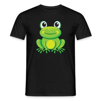 Niedlicher Frosch Lustiges Froschkost�m Niedliches - Männer T-Shirt - Schwarz - Vorne - AI Model Male 178 light (178cm)