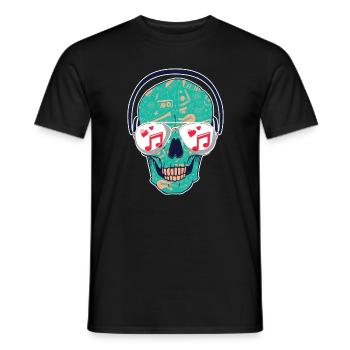 Love Music del DJ Vaporwave Techno House Music - Men's T-Shirt - black - Front - AI Model Male 178 light (178cm)