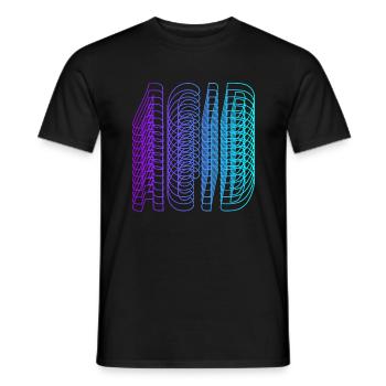 Acid House Vaporwave Techno House Music EDM-Liebha - Men's T-Shirt - black - Front - AI Model Male 178 light (178cm)