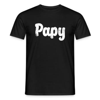 Papy Canadien Grand père fête des pères grand-père - T-shirt homme - noir - Devant - AI Model Male 178 light (178cm)