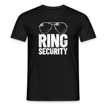 Ring Security Lustige Jungen Hochzeits-Party-Ring- - Männer T-Shirt - Schwarz - Vorne - AI Model Male 178 light (178cm)