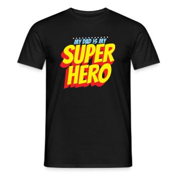 Papa ist mein Superheld-Vatertag Dad Super HeroToc - Männer T-Shirt - Schwarz - Vorne - AI Model Male 178 light (178cm)