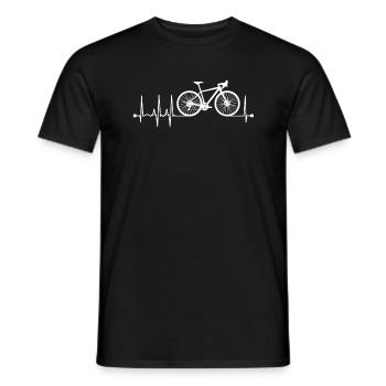Cykinloge Heartbeat Impulse Cycliste Cycliste M. - T-shirt homme - noir - Devant - AI Model Male 178 light (178cm)