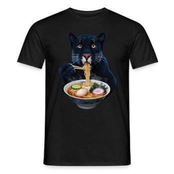 Panther Ramen - Männer T-Shirt - Schwarz - Vorne - AI Model Male 178 light (178cm)