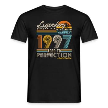 Légendaire Depuis 1997 Vintage Anniversaire Rétro - T-shirt homme - noir - Devant - AI Model Male 178 light (178cm)