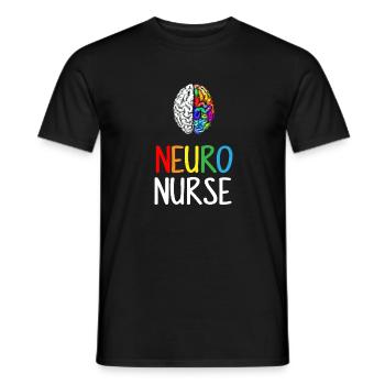 Neuro Nurse, neurology brain neuroscience - Men's T-Shirt - black - Front - AI Model Male 178 light (178cm)