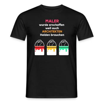 Maler Helden Design für Maler und Lackierer - Männer T-Shirt - Schwarz - Vorne - AI Model Male 178 light (178cm)