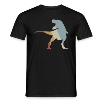 Dinosaure Rétro Style Vintage - T-shirt homme - noir - Devant - AI Model Male 178 light (178cm)
