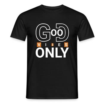 Good Vibes Only - Men's T-Shirt - black - Front - AI Model Male 178 light (178cm)