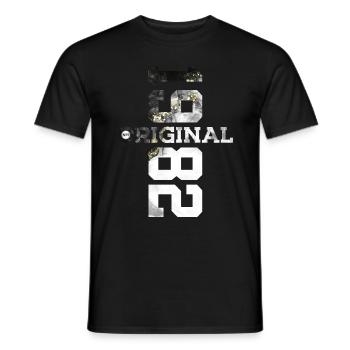ORIGINAL 1982 COOL 44TH BIRTHDAY - Men's T-Shirt - black - Front - AI Model Male 178 light (178cm)