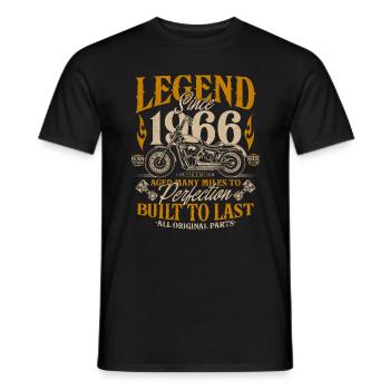 Legend Since 1966 Cadeau d’anniversaire moto - T-shirt homme - noir - Devant - AI Model Male 178 light (178cm)