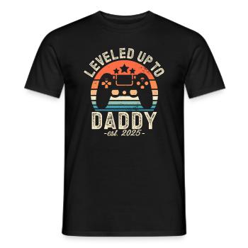Promu papa en 2025 - T-shirt homme - noir - Devant - AI Model Male 178 light (178cm)