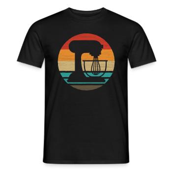 Backen Retro Style Vintage - Männer T-Shirt - Schwarz - Vorne - AI Model Male 178 light (178cm)