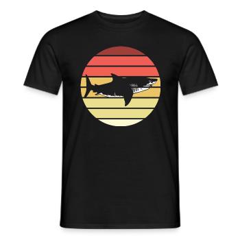 Hai Retro Style Vintage - Männer T-Shirt - Schwarz - Vorne - AI Model Male 178 light (178cm)