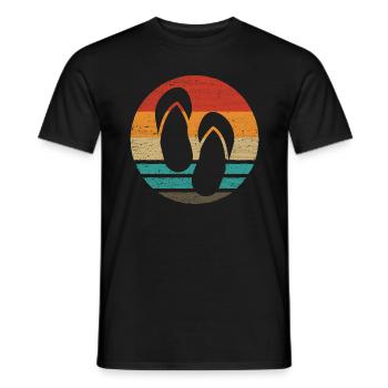 Flip Flops Retro Style Vintage - Männer T-Shirt - Schwarz - Vorne - AI Model Male 178 light (178cm)