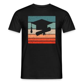 Doktorhut Retro Style Vintage - Männer T-Shirt - Schwarz - Vorne - AI Model Male 178 light (178cm)