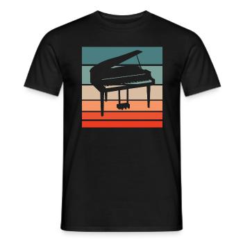 Piano Retro Style Vintage - T-shirt homme - noir - Devant - AI Model Male 178 light (178cm)