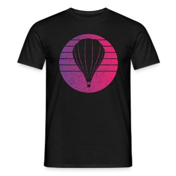 Hot Air Balloon Retro Style Vintage - Men's T-Shirt - black - Front - AI Model Male 178 light (178cm)