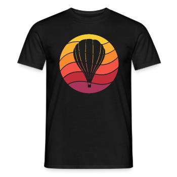 Hot Air Balloon Retro Style Vintage - Men's T-Shirt - black - Front - AI Model Male 178 light (178cm)