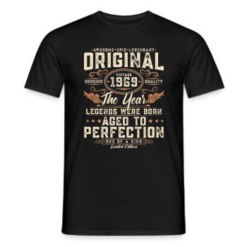 Original 1969 Vintage Born Cadeau d’anniversaire - T-shirt homme - noir - Devant - AI Model Male 178 light (178cm)