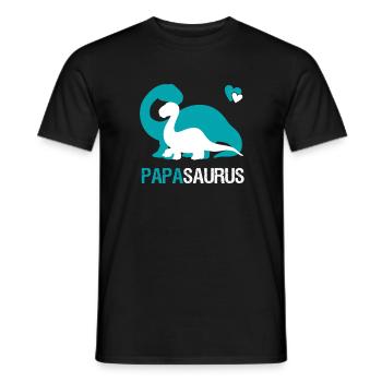 Papasaurus pour papa et enfants | Cadeau fête des pères - T-shirt homme - noir - Devant - AI Model Male 178 light (178cm)