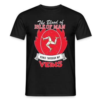 isle of man Blut fliesst durch meine Venen - Männer T-Shirt - Schwarz - Vorne - AI Model Male 178 light (178cm)