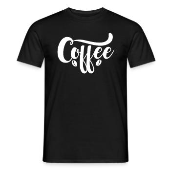 Coffee - Männer T-Shirt - Schwarz - Vorne - AI Model Male 178 light (178cm)