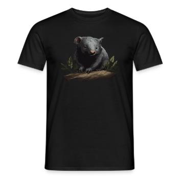 Wombat Baby Australie - T-shirt homme - noir - Devant - AI Model Male 178 light (178cm)