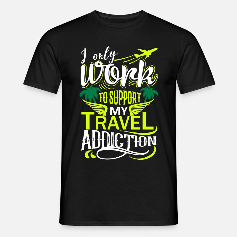 I only work Premium - Männer T-Shirt - Schwarz