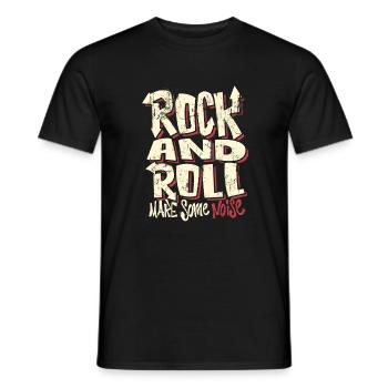 Rock and roll - T-shirt homme - noir - Devant - AI Model Male 178 light (178cm)