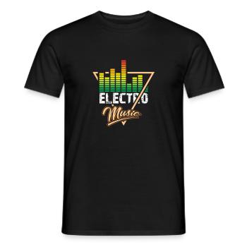 Electro Music Logo - Männer T-Shirt - Schwarz - Vorne - AI Model Male 178 light (178cm)