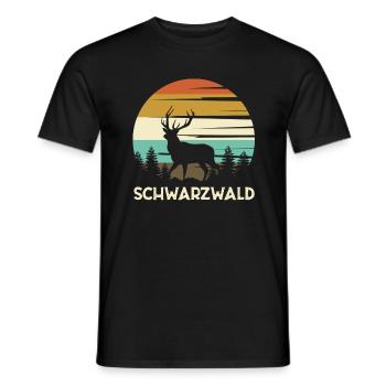 Schwarzwald Black Forest - Männer T-Shirt - Schwarz - Vorne - AI Model Male 178 light (178cm)