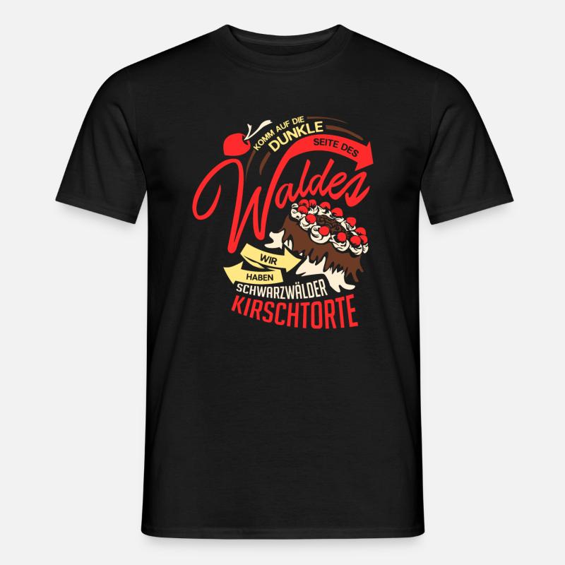 Schwarzwald Kirschtorte - Männer T-Shirt - Schwarz