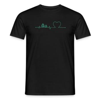 Forêt Noire Battement de coeur Forêt Noire - T-shirt homme - noir - Devant - AI Model Male 178 light (178cm)