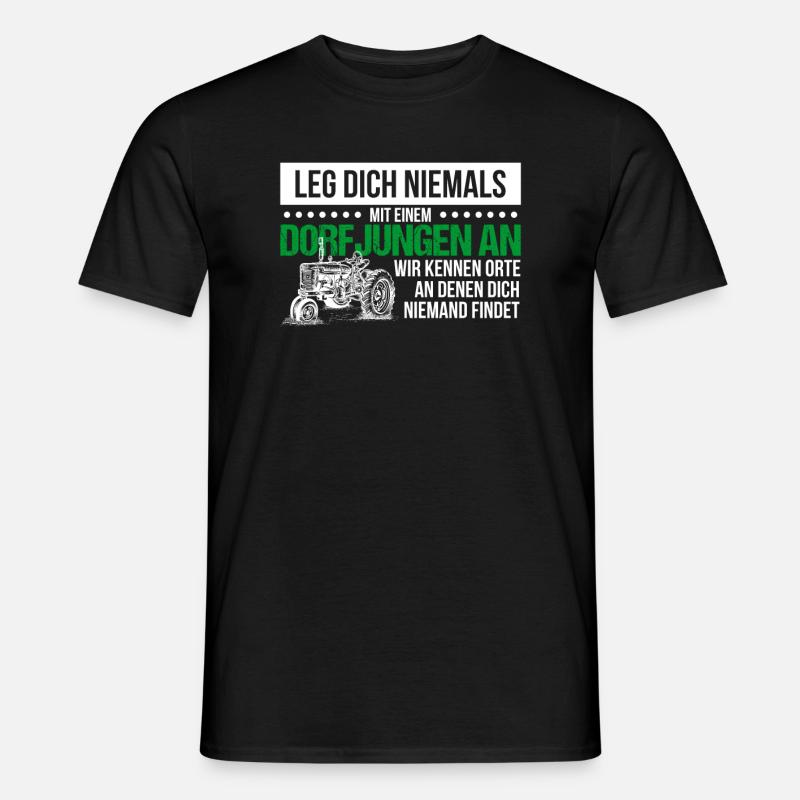 Dorf Kind Junge Land - Männer T-Shirt - Schwarz