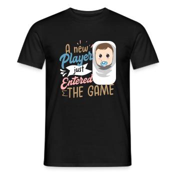 Bébé mère enceinte - T-shirt homme - noir - Devant - AI Model Male 178 light (178cm)