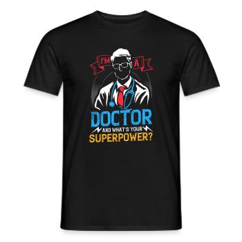 Docteur Docteur - T-shirt homme - noir - Devant - AI Model Male 178 light (178cm)