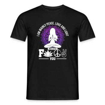 Hippie Yoga - Männer T-Shirt - Schwarz - Vorne - AI Model Male 178 light (178cm)