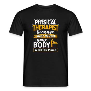 Physical therapist - T-shirt homme - noir - Devant - AI Model Male 178 light (178cm)