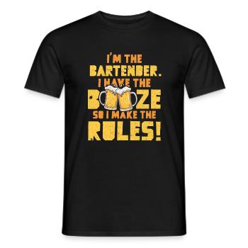 Bartender Funny tee - Männer T-Shirt - Schwarz - Vorne - AI Model Male 178 light (178cm)
