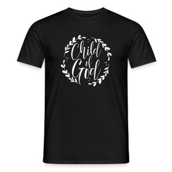 Je suis un enfant de Dieu verset biblique basé sur la foi - T-shirt homme - noir - Devant - AI Model Male 178 light (178cm)