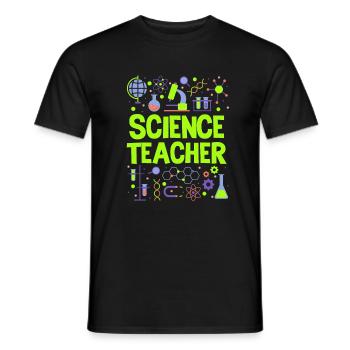 Tableau périodique de la chimie des professeurs de sciences - T-shirt homme - noir - Devant - AI Model Male 178 light (178cm)