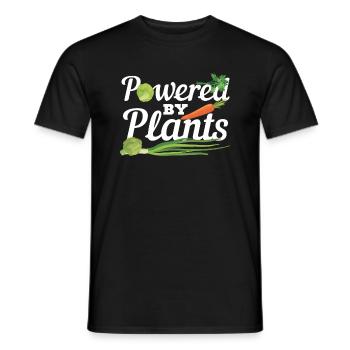 Powered by plants desert Cactus lover - Männer T-Shirt - Schwarz - Vorne - AI Model Male 178 light (178cm)