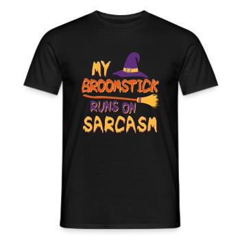 Mon balai fonctionne en costume d'Halloween sarcasme - T-shirt homme - noir - Devant - AI Model Male 178 light (178cm)