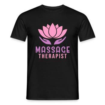 MASSAGE THERAPIST Massage therapist - Men's T-Shirt - black - Front - AI Model Male 178 light (178cm)