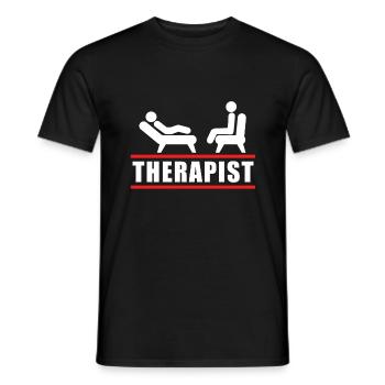 Thérapeute - T-shirt homme - noir - Devant - AI Model Male 178 light (178cm)
