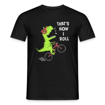 Funny MTB tee - Men's T-Shirt - black - Front - AI Model Male 178 light (178cm)